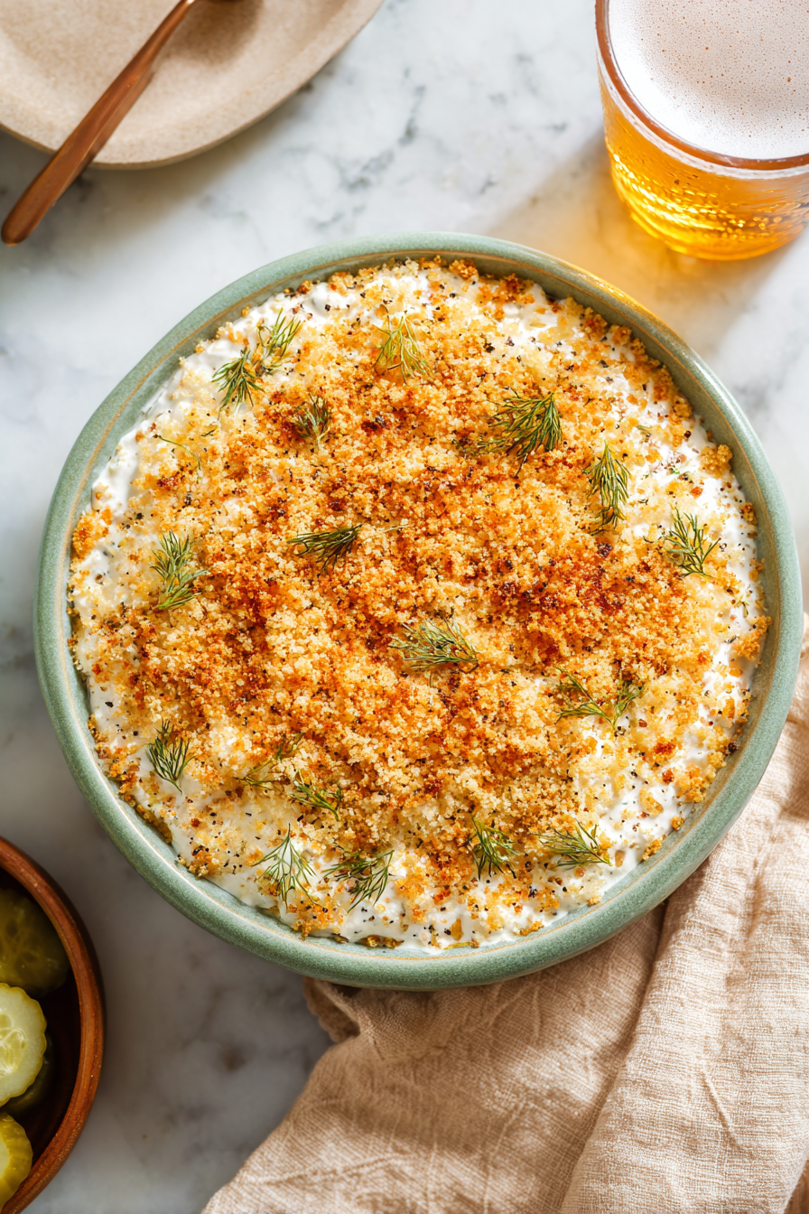 fried dill pickle dip