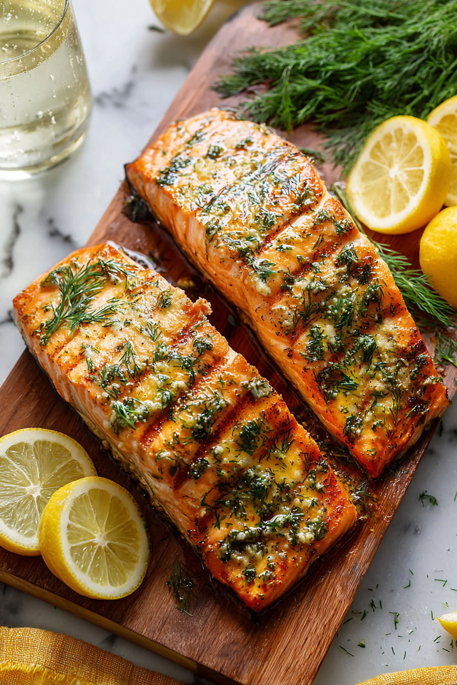 grilled lemon dill salmon
