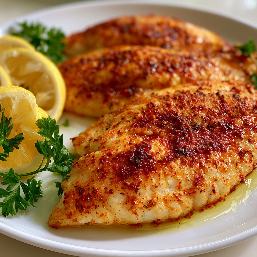 Tilapia z frytkownicy z przyprawami