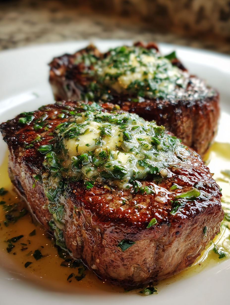 airfryer rezepte fleisch: Saftige Rindersteaks mit Kräuterbutter airfryer rezepte fleisch
