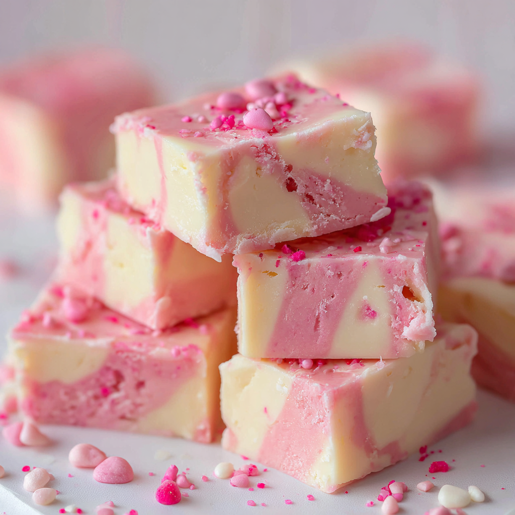 Irresistible Pink White Chocolate Fudge Treats