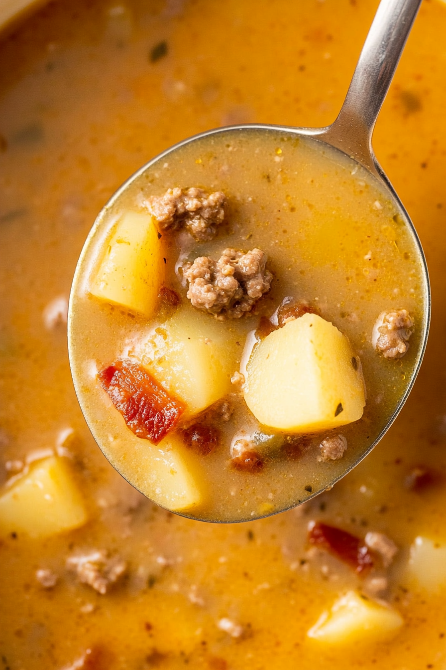 dairy free hamburger potato soup