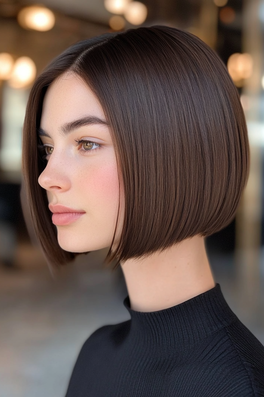 15+ Short Butterfly Bobs Taking Flight This Summer (Light, Airy & So Chic!). - 15. Sleek and Polished Butterfly Bob