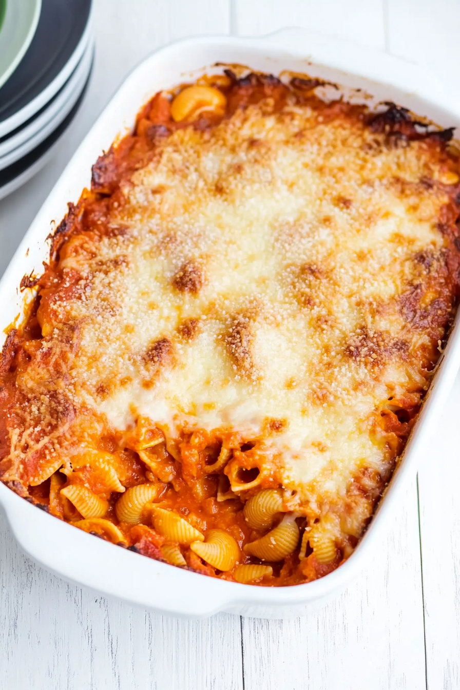 tomato soup pasta bake