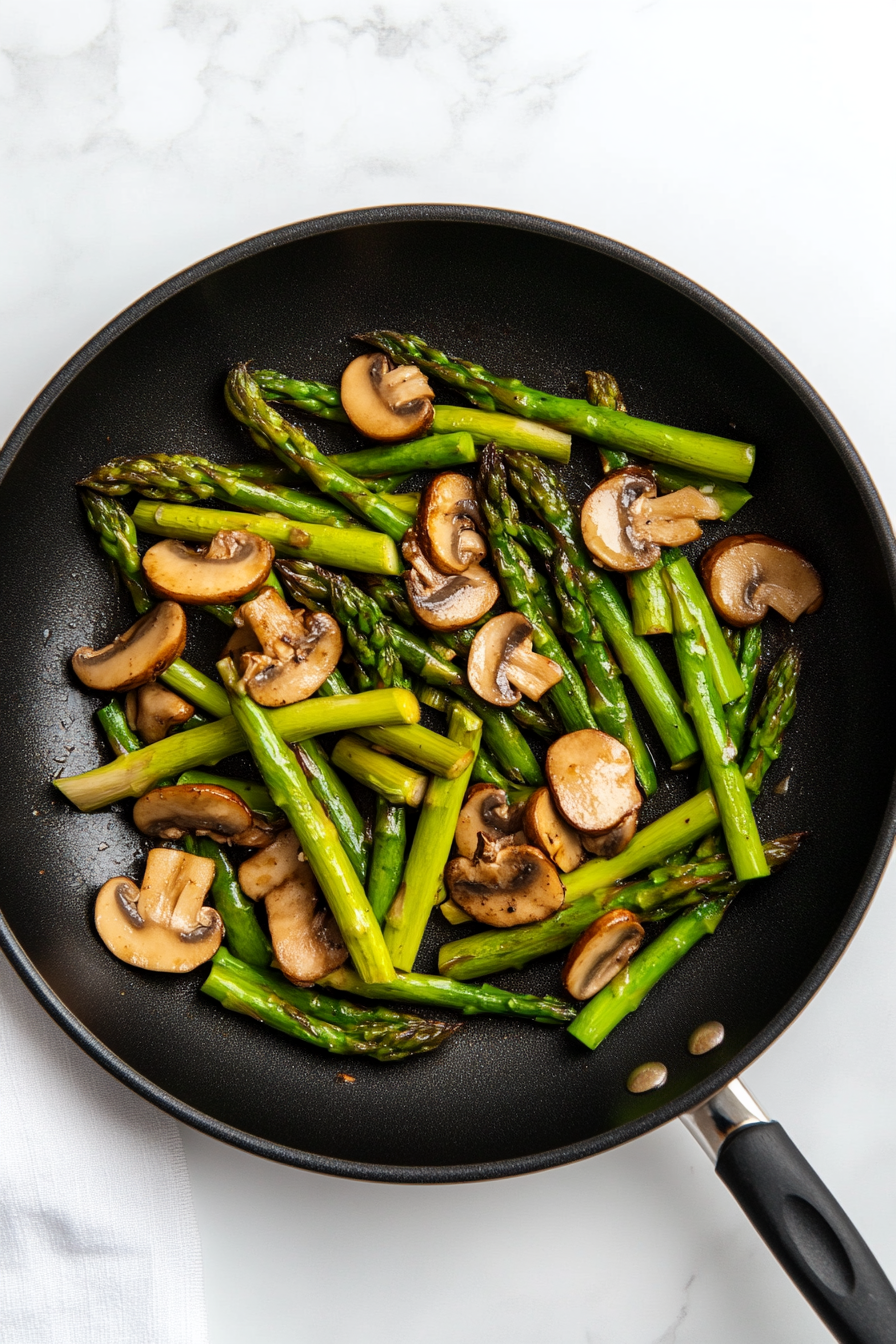 asparagus and mushrooms