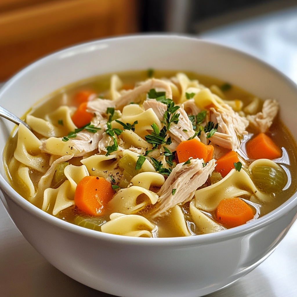 Cozy Chicken Noodle Soup with Rotisserie Chicken