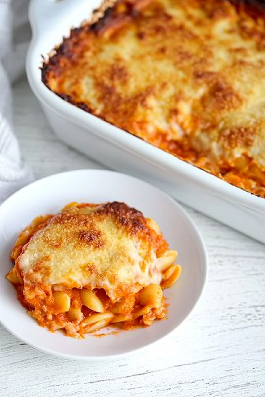 tomato soup pasta bake