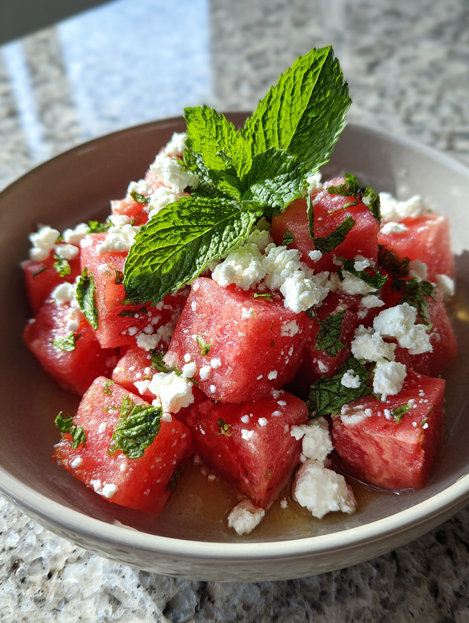 Frisse Watermeloensalade met Feta