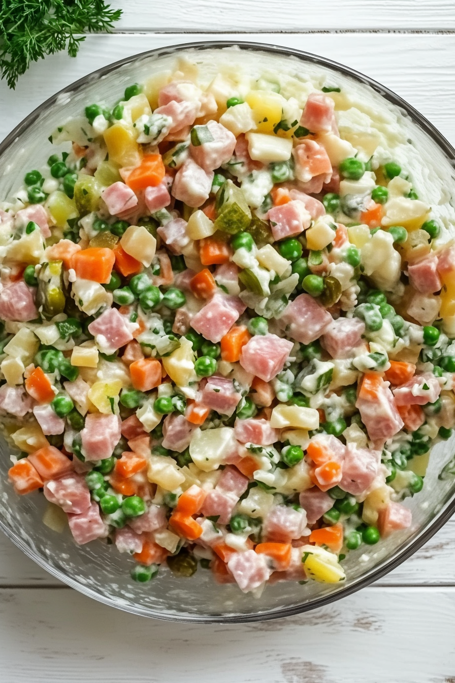 Olivye Salad (Ukrainian Potato Salad)