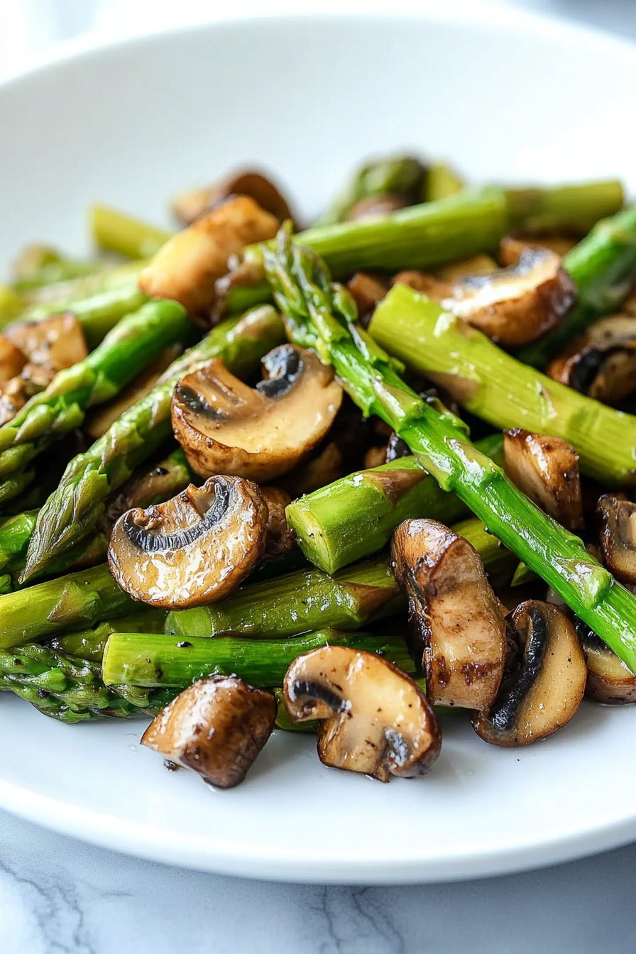 asparagus and mushrooms