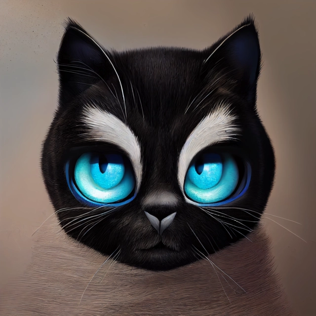 Prompt: cute pixar black cat with blue eyes, white highlights in fur, a crescent moon insignia on forehead, digital art, Pixar art, Official Pixar, art High definition, high quality, highly detailed, ultra detailed, extremely detailed, intricate detail, fine details, 4k