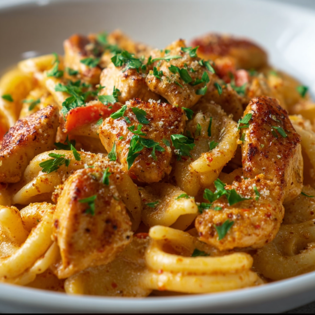 Cozy One Pot Cajun Chicken Shellbows Pasta Dinner