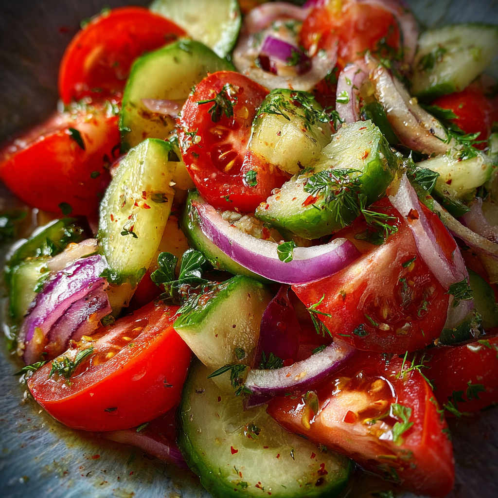 Refresh Your Table with Cucumber, Tomato & Onion Salad
