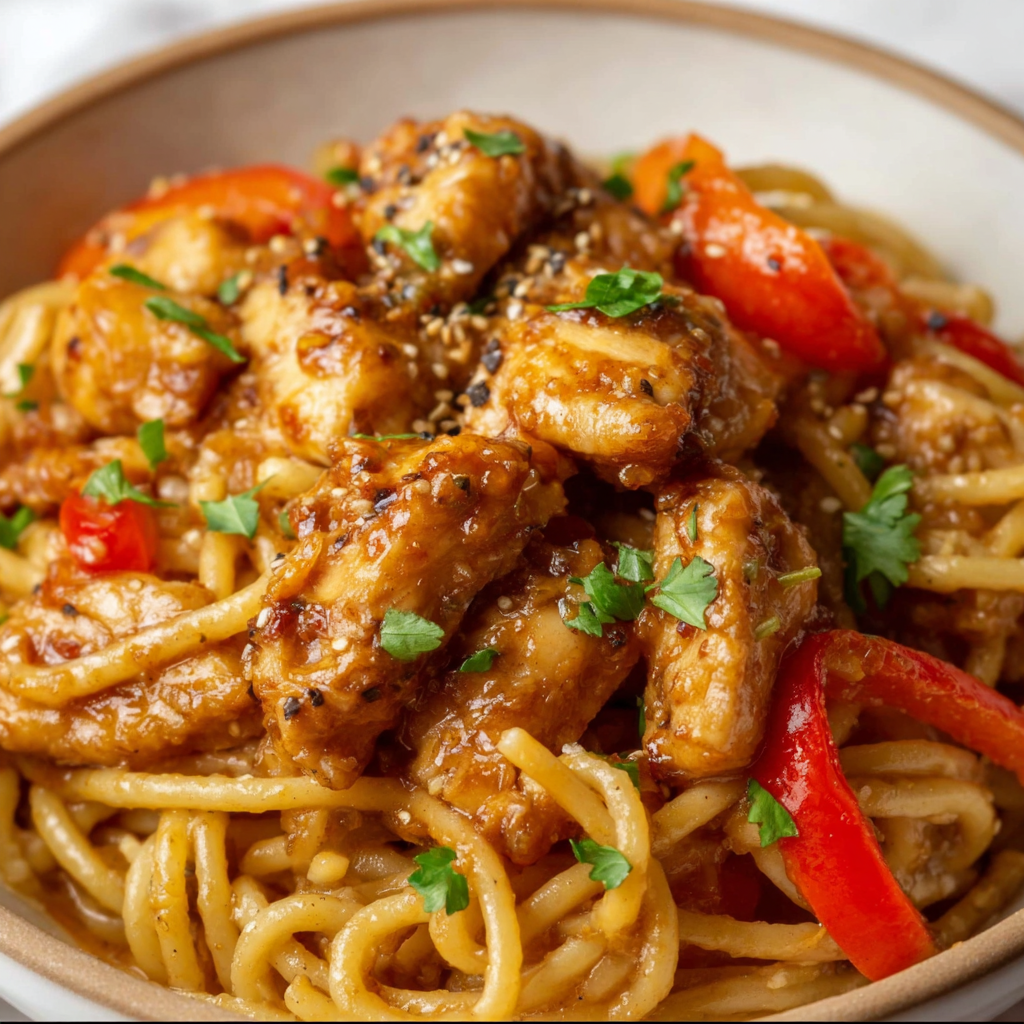 Cozy Honey Pepper Chicken Pasta Dinner