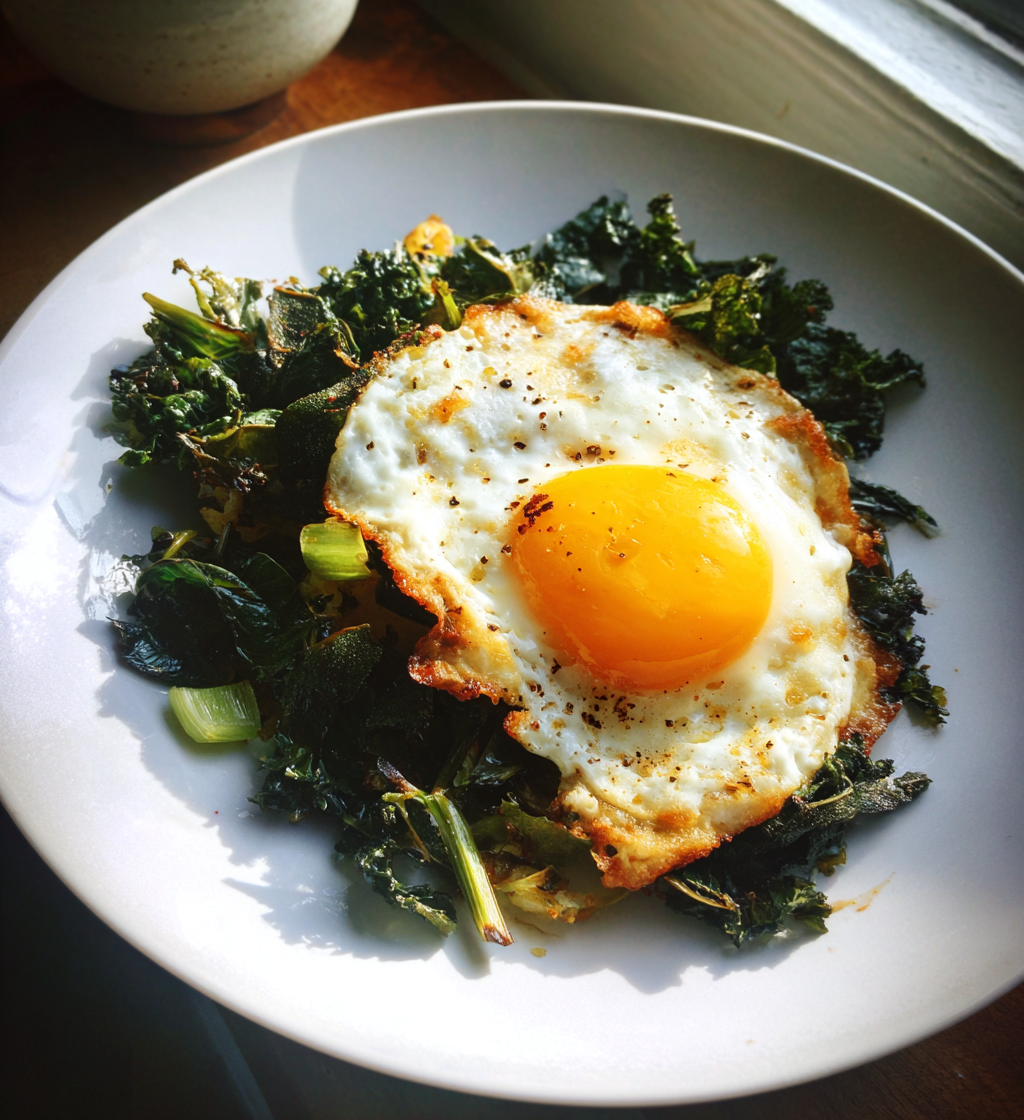 Leek & Kale Hash with Sage Fried Eggs - detail 1