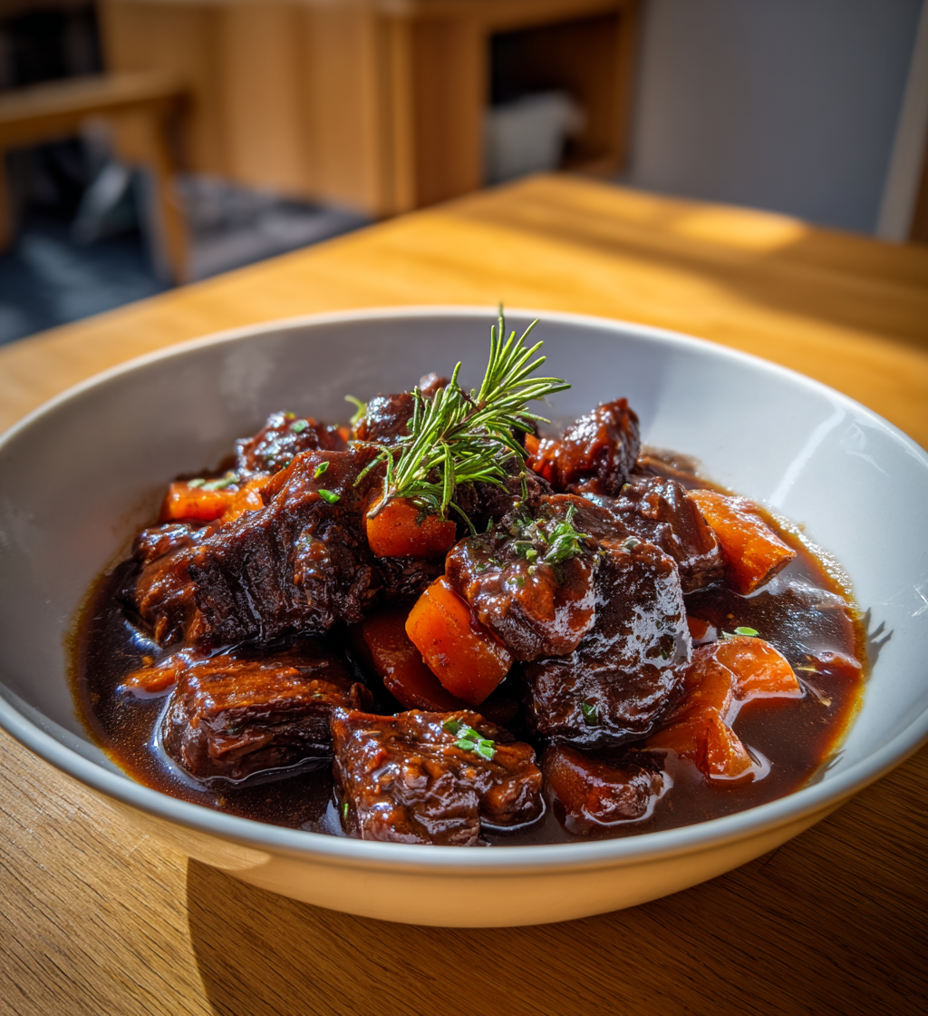 Pressure Cooker Ox Cheek & Carrots in Red Wine - detail 1