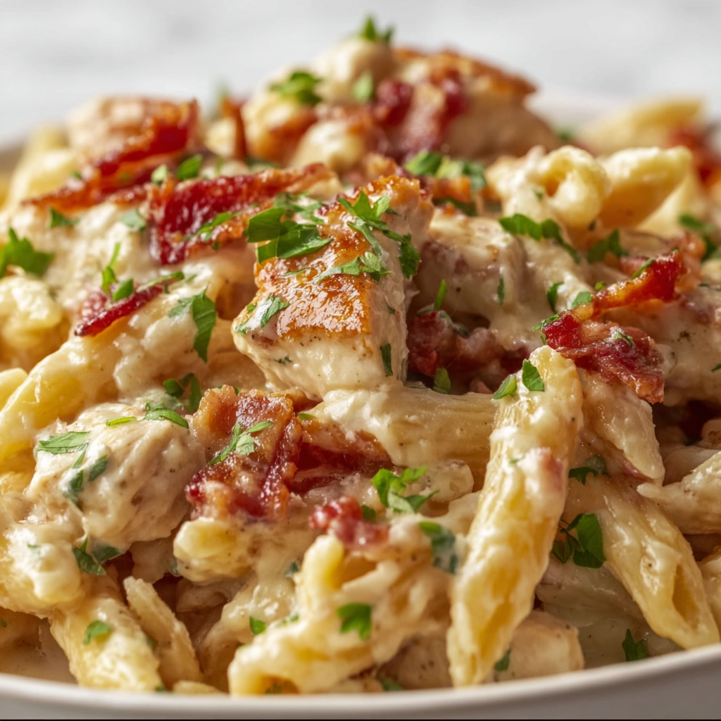 Cozy Creamy Chicken Bacon Ranch Pasta Dinner