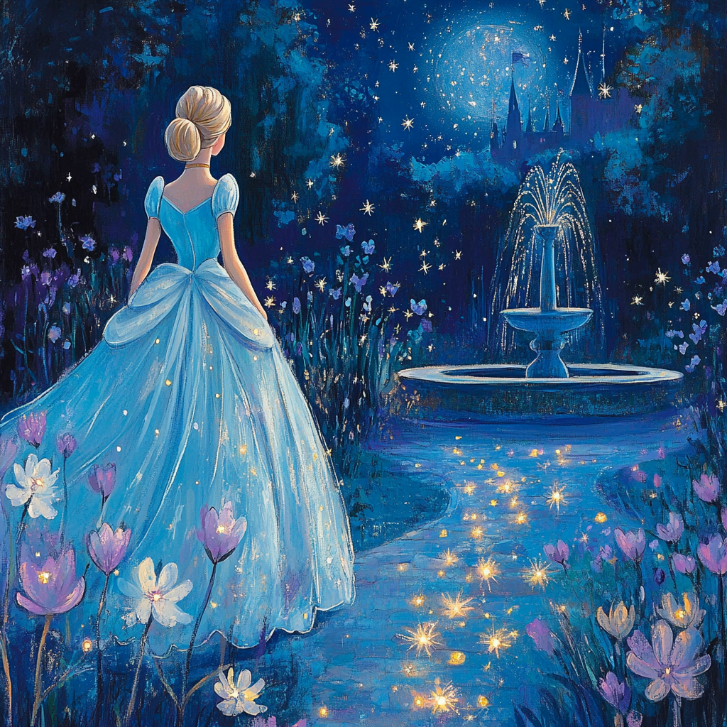 Cinderella Starlight Garden Walk paint by numbers
