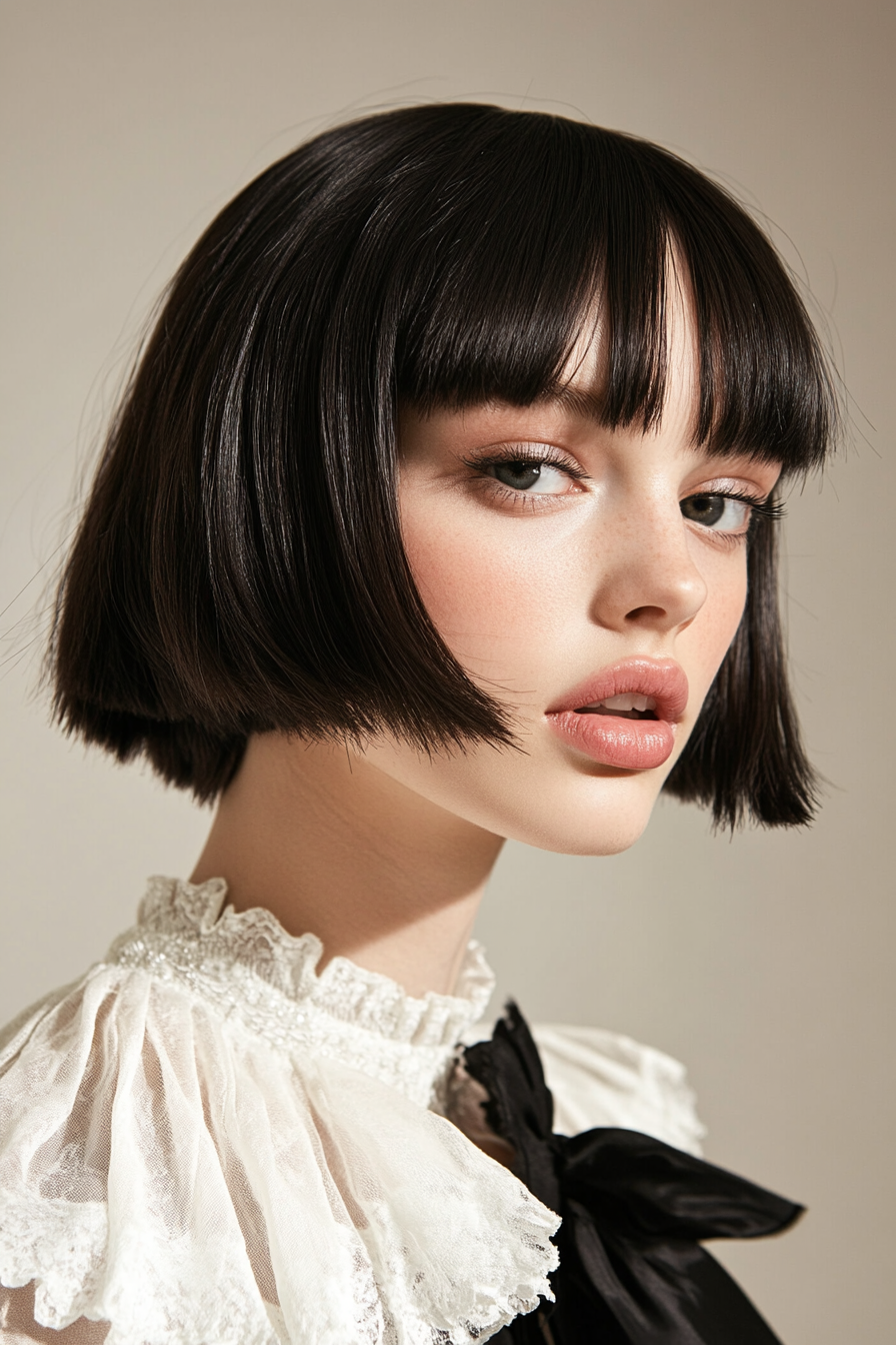 15+ Short Butterfly Bobs Taking Flight This Summer (Light, Airy & So Chic!). - 11. Butterfly Bob with Blunt Ends