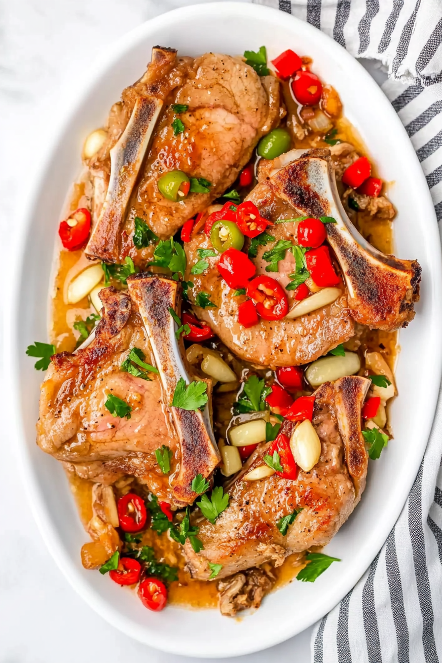 pork chops with vinegar peppers