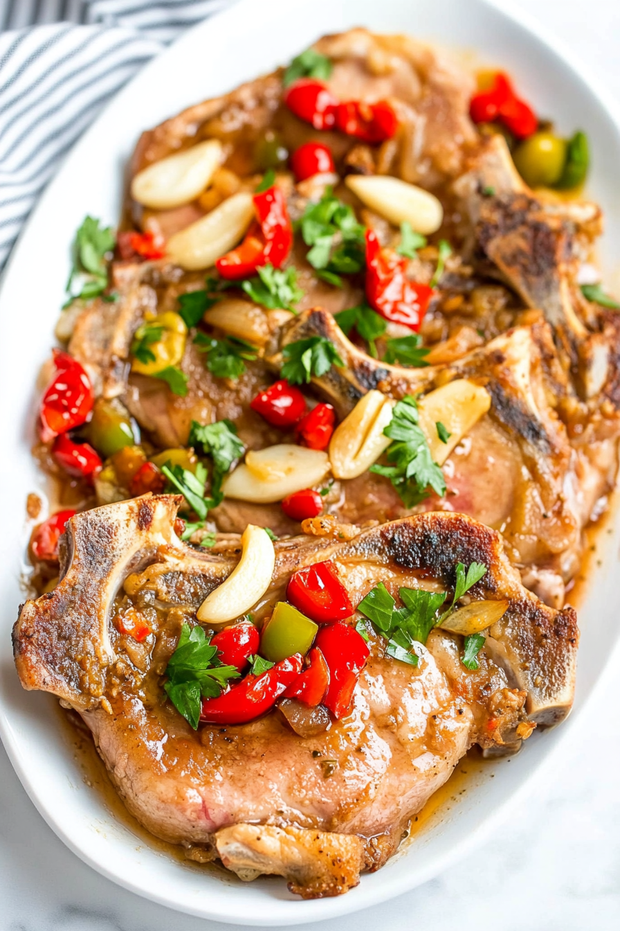pork chops with vinegar peppers