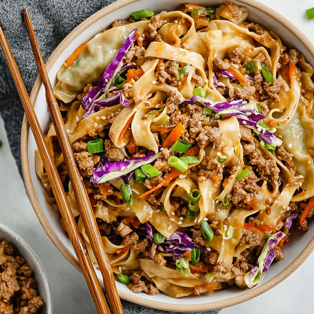 Why Potsticker Noodle Bowl with Pork & Cabbage Slaw Wins