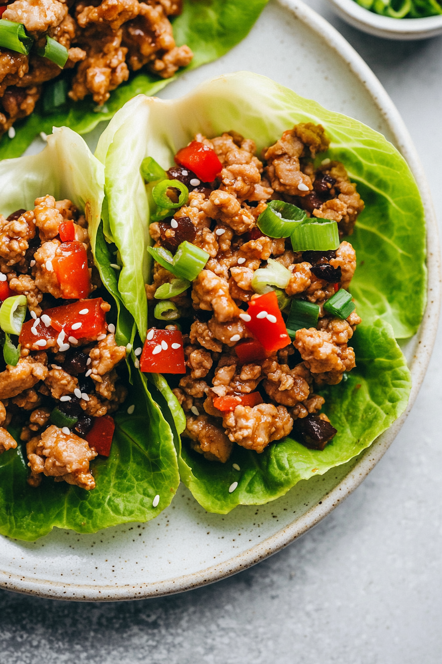 ground chicken lettuce wraps