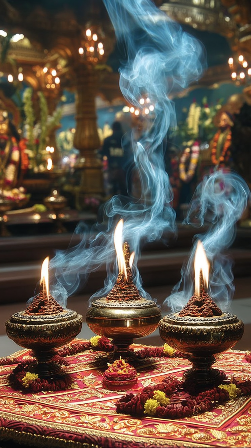 Devotees celebrating Sharannavarathri