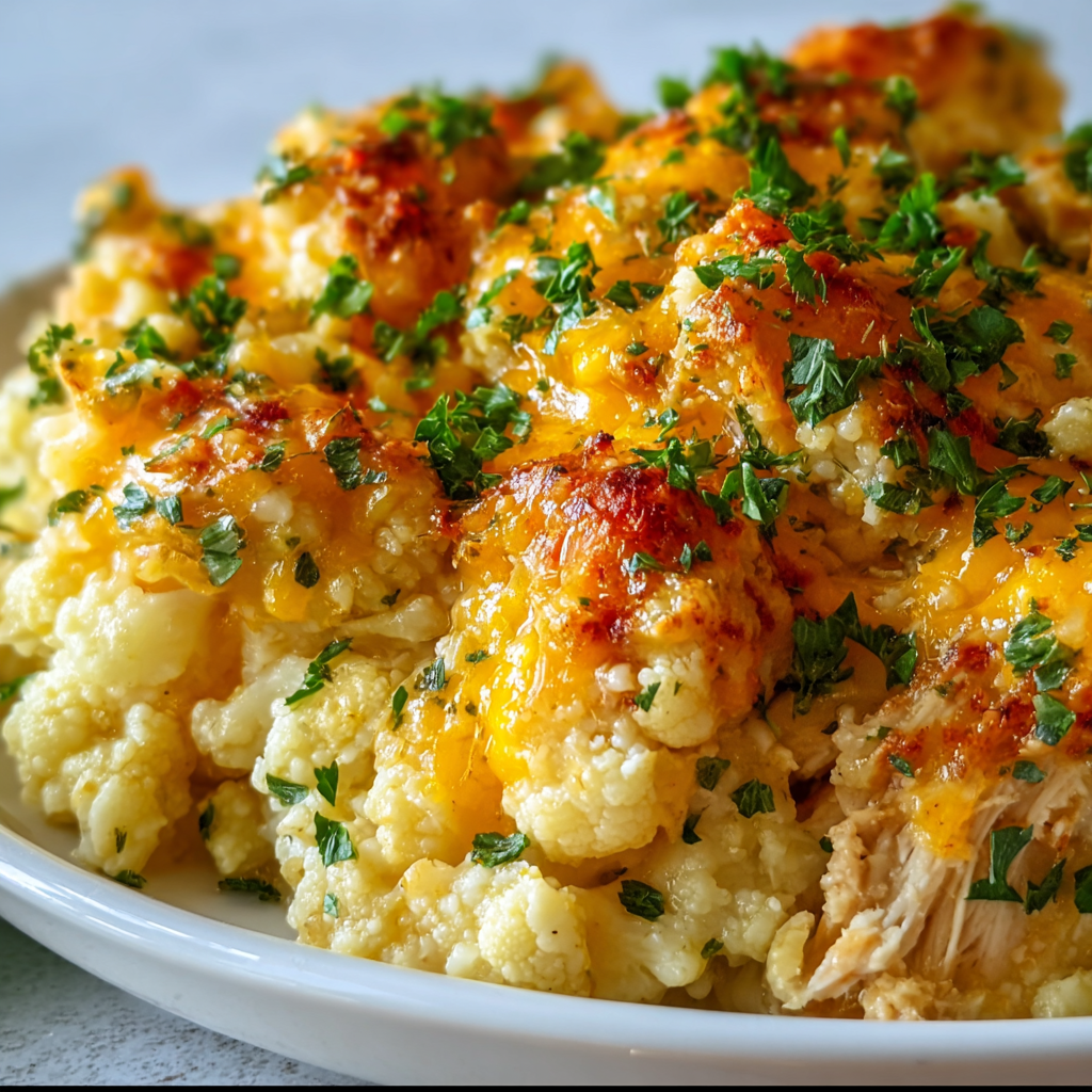 Cozy Healthy Chicken Cauliflower Casserole