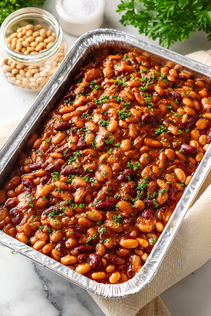 baked beans on the grill