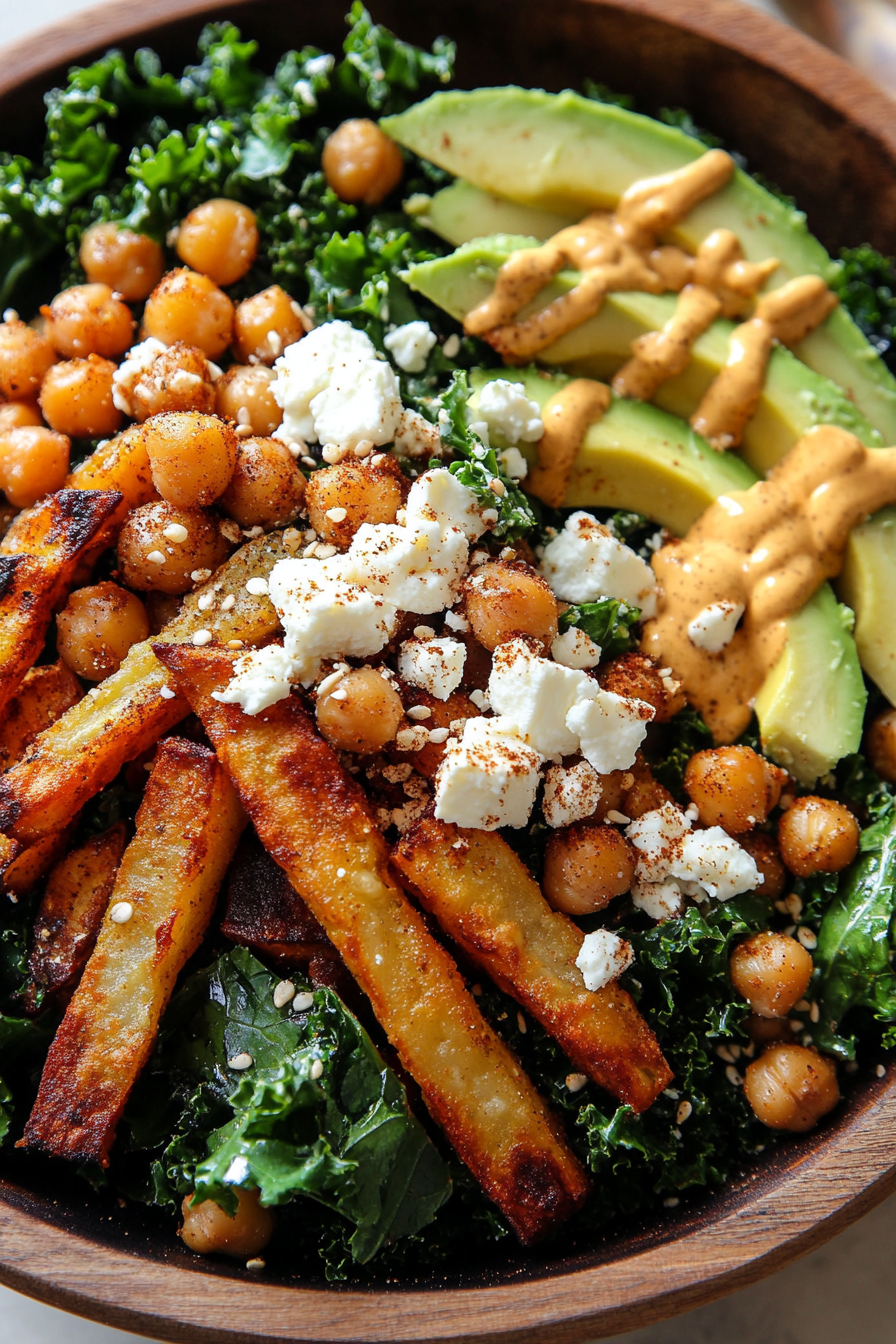 half baked harvest sweet potato kale salad with creamy honey mustard dressing