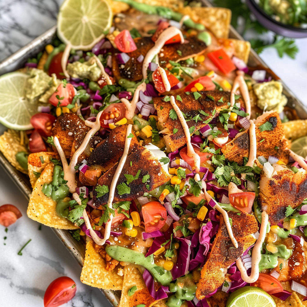 Blackened Tilapia Nachos: High Protein Meal 4 0 1