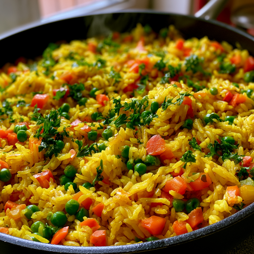 Ryż basmati z kurkumą i warzywami