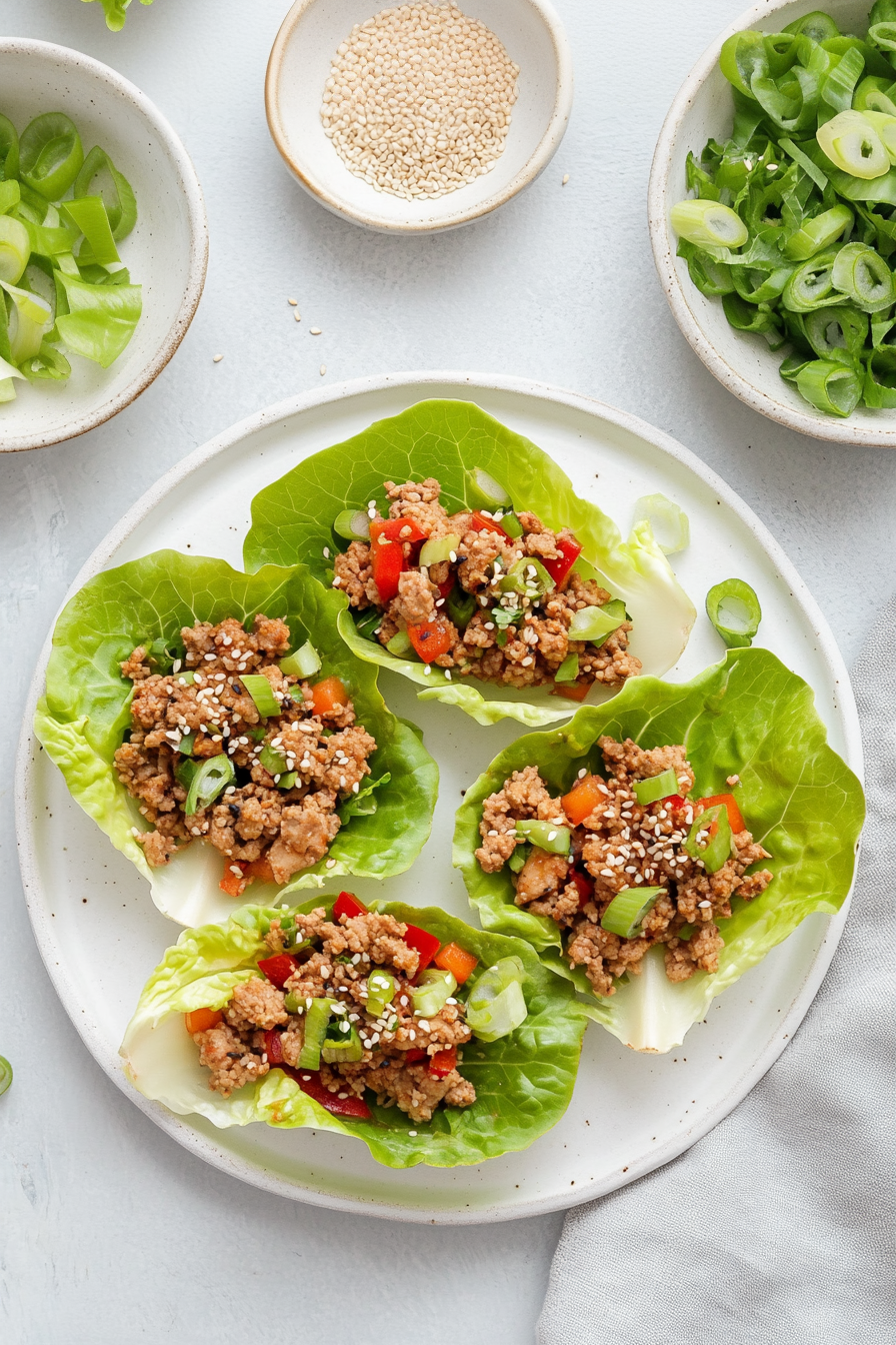 ground chicken lettuce wraps