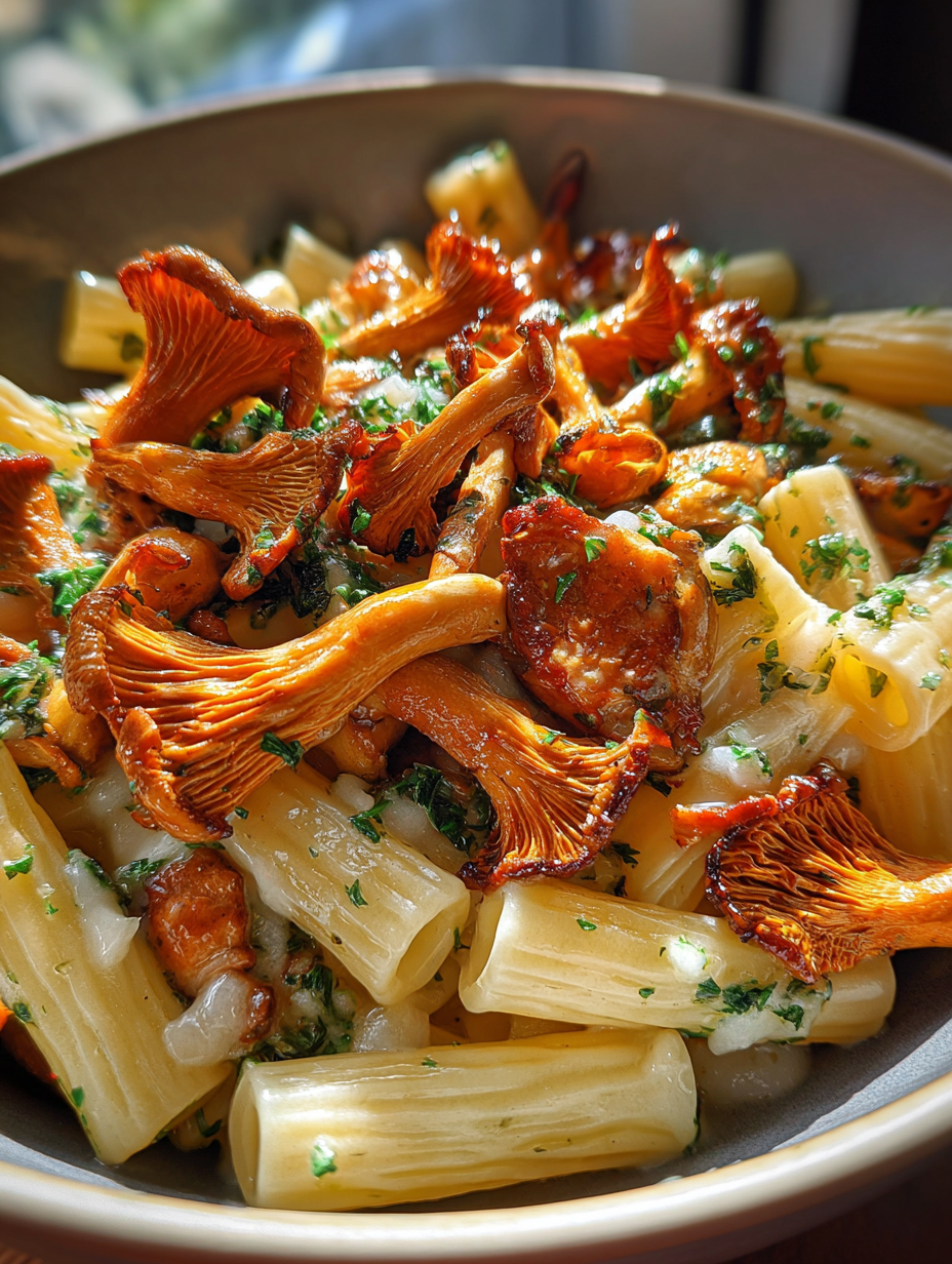 pfifferlinge rezept italienisch: cremige Pfifferlinge alla Panna mit Kräutern pfifferlinge rezept italienisch