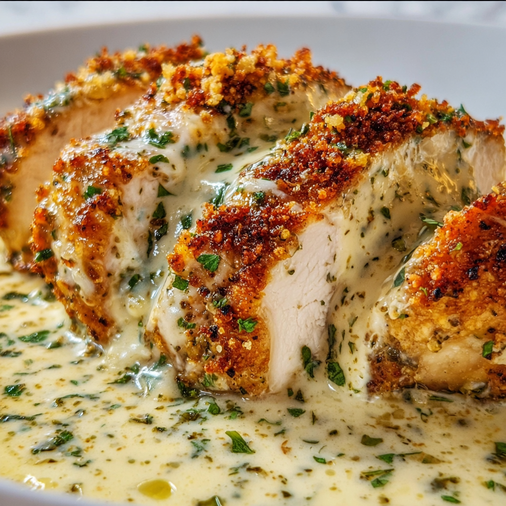 Cozy Creamy Parmesan Baked Caesar Chicken