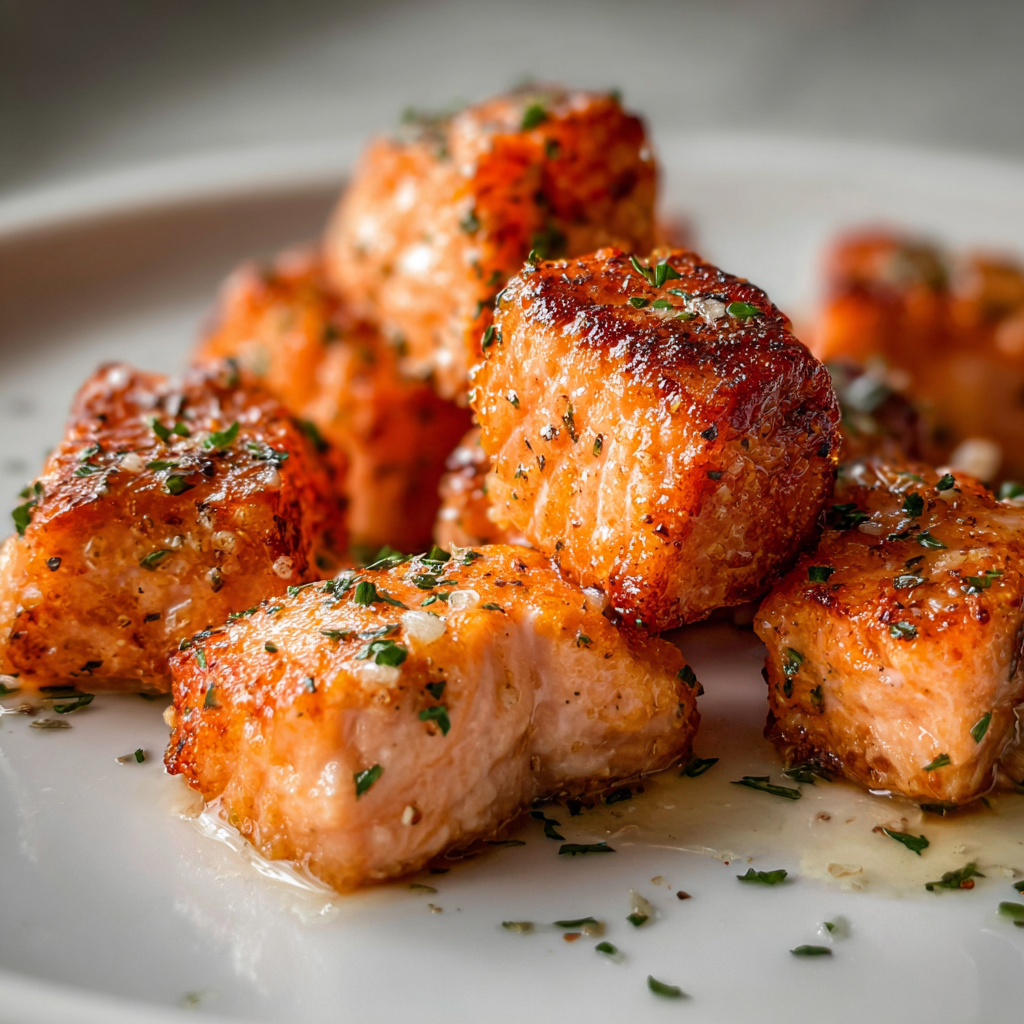 Crispy Air Fryer Salmon Bites in Minutes