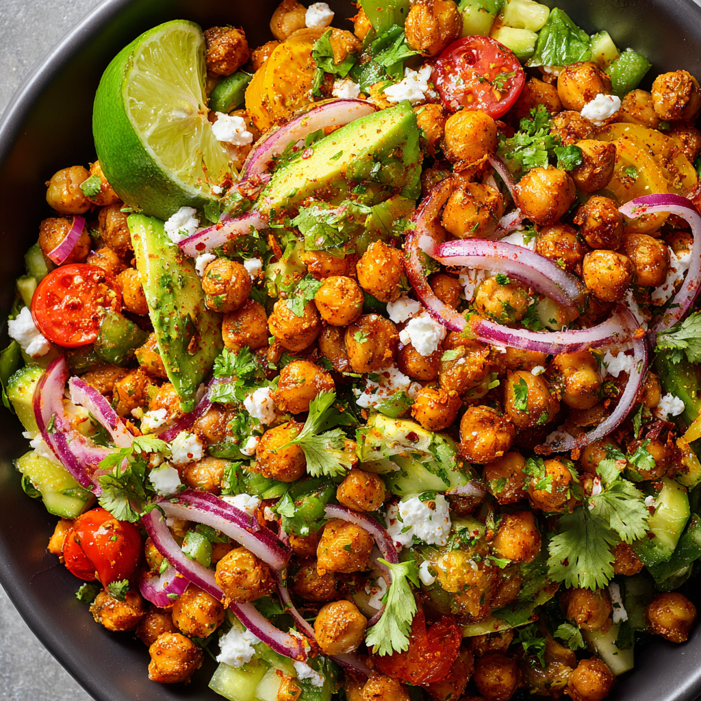Crispy Chili-Lime Chickpea Salad That Delights