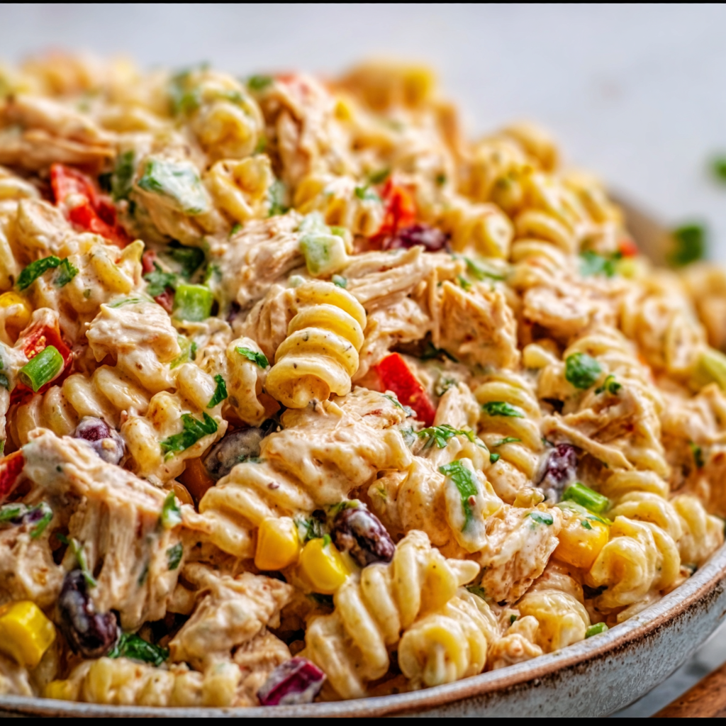 Cozy Creamy Chipotle Chicken Pasta Salad Dinner