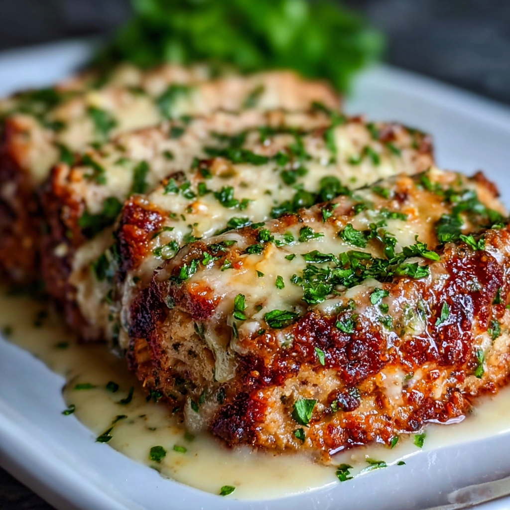 Cozy Garlic Parmesan Chicken Meatloaf Dinner