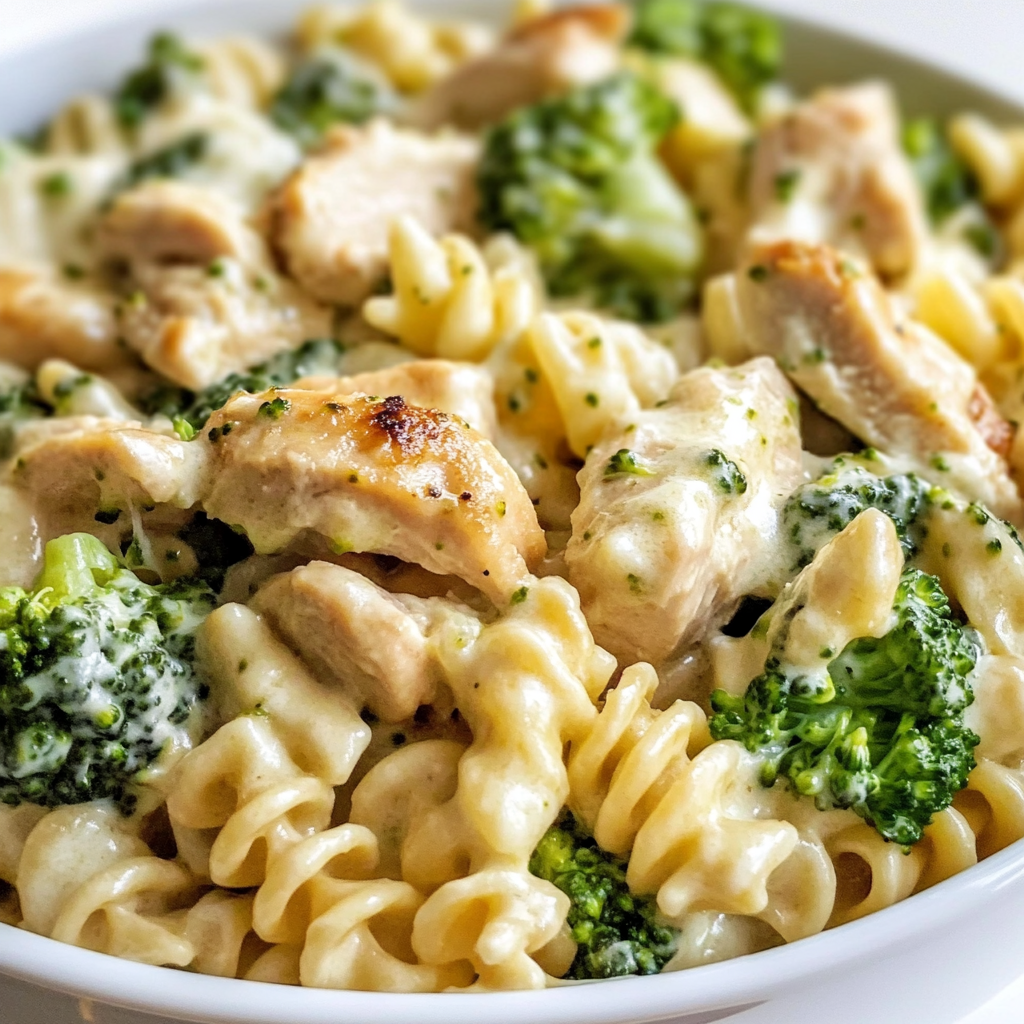 Cozy creamy Rotisserie Chicken Broccoli Pasta Dinner