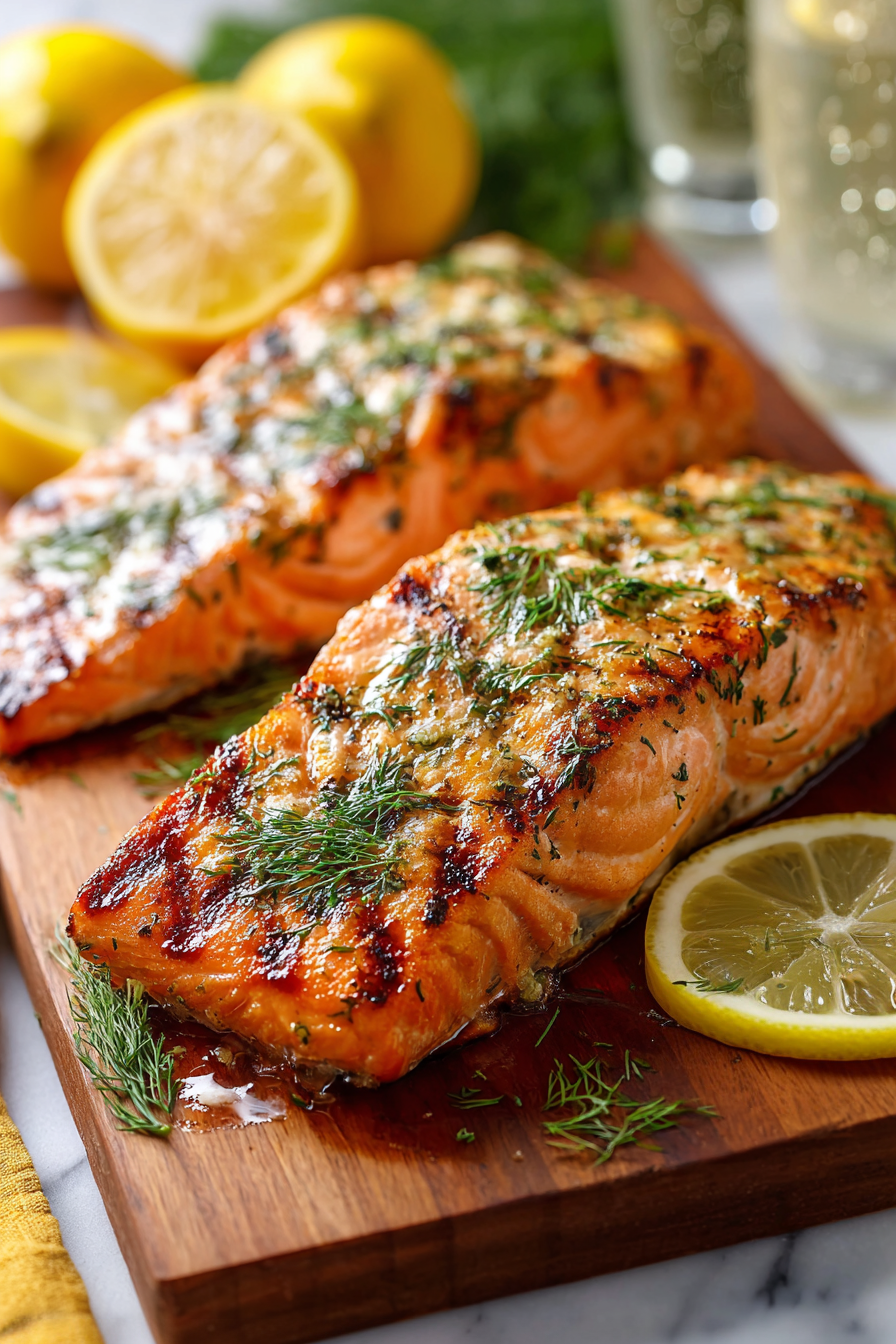 grilled lemon dill salmon