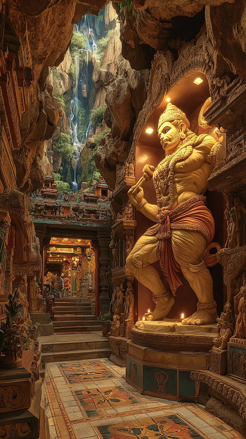 Sunset over Anjaneya Temple