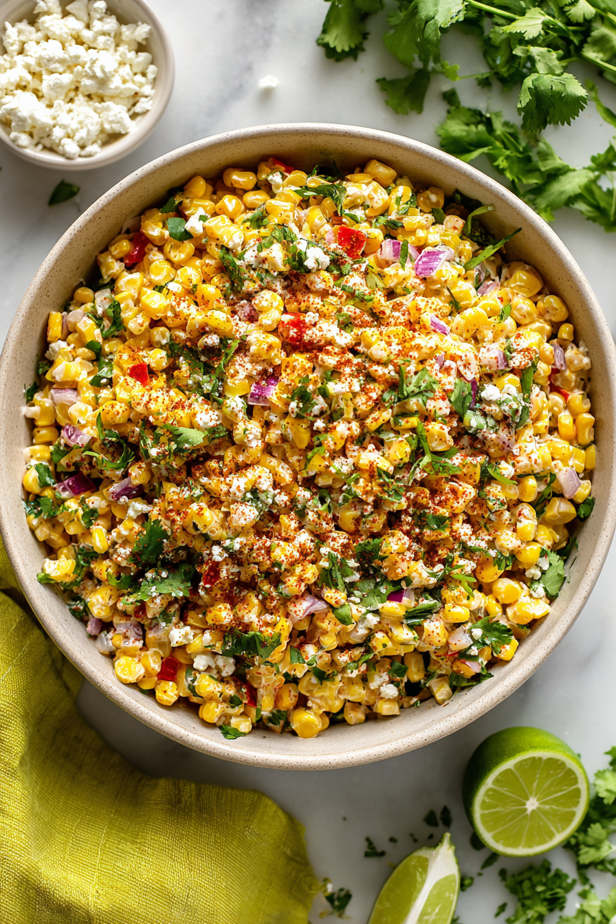 vegan mexican street corn salad (no pasta)