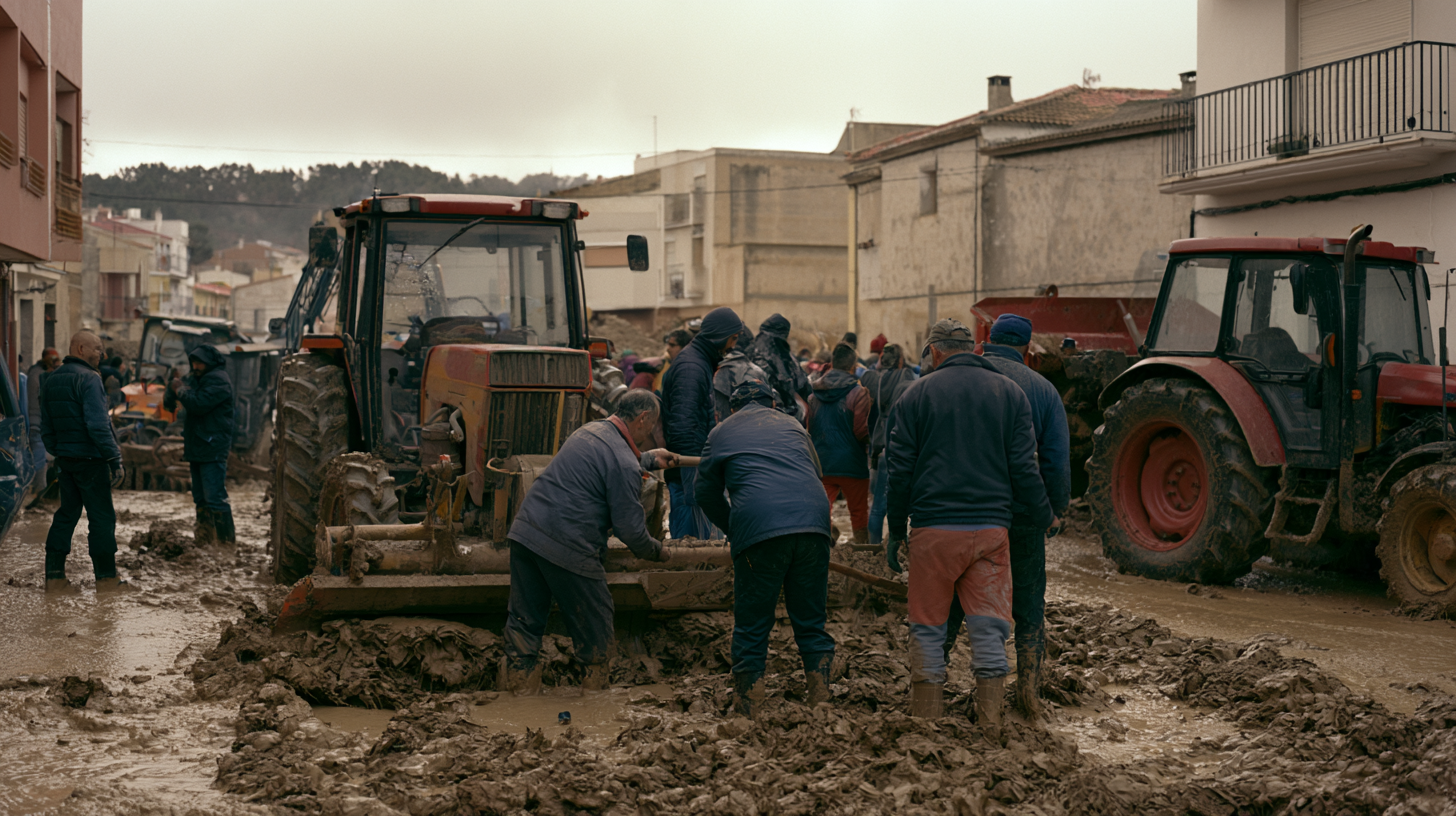 Los tractores que criticaban, hoy están en el barro