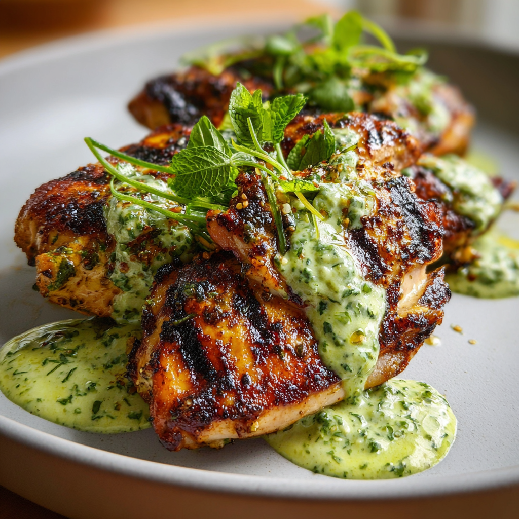 Quick Grilled Chicken with Green Goddess Flavor