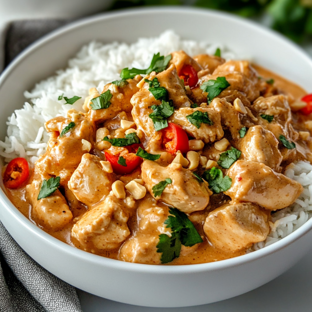 Crockpot Thai Peanut Chicken