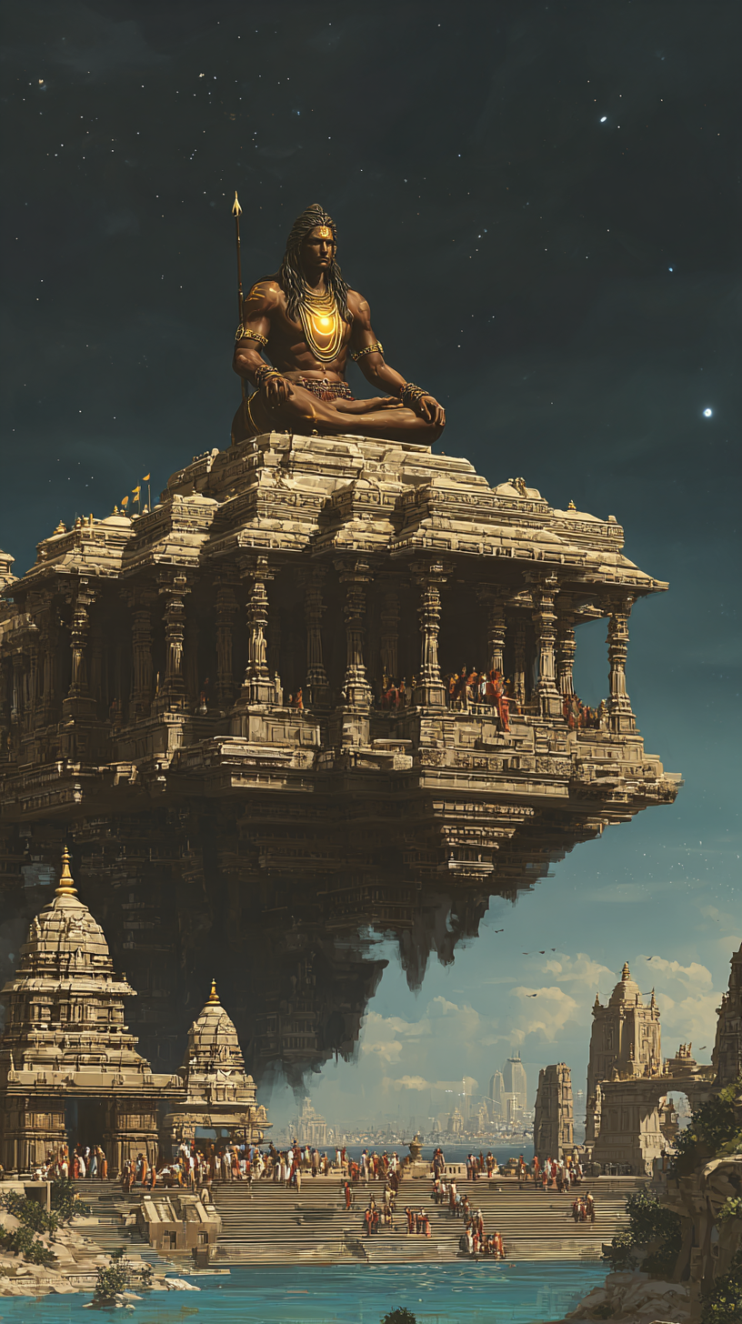 Sacred Lingam with scar