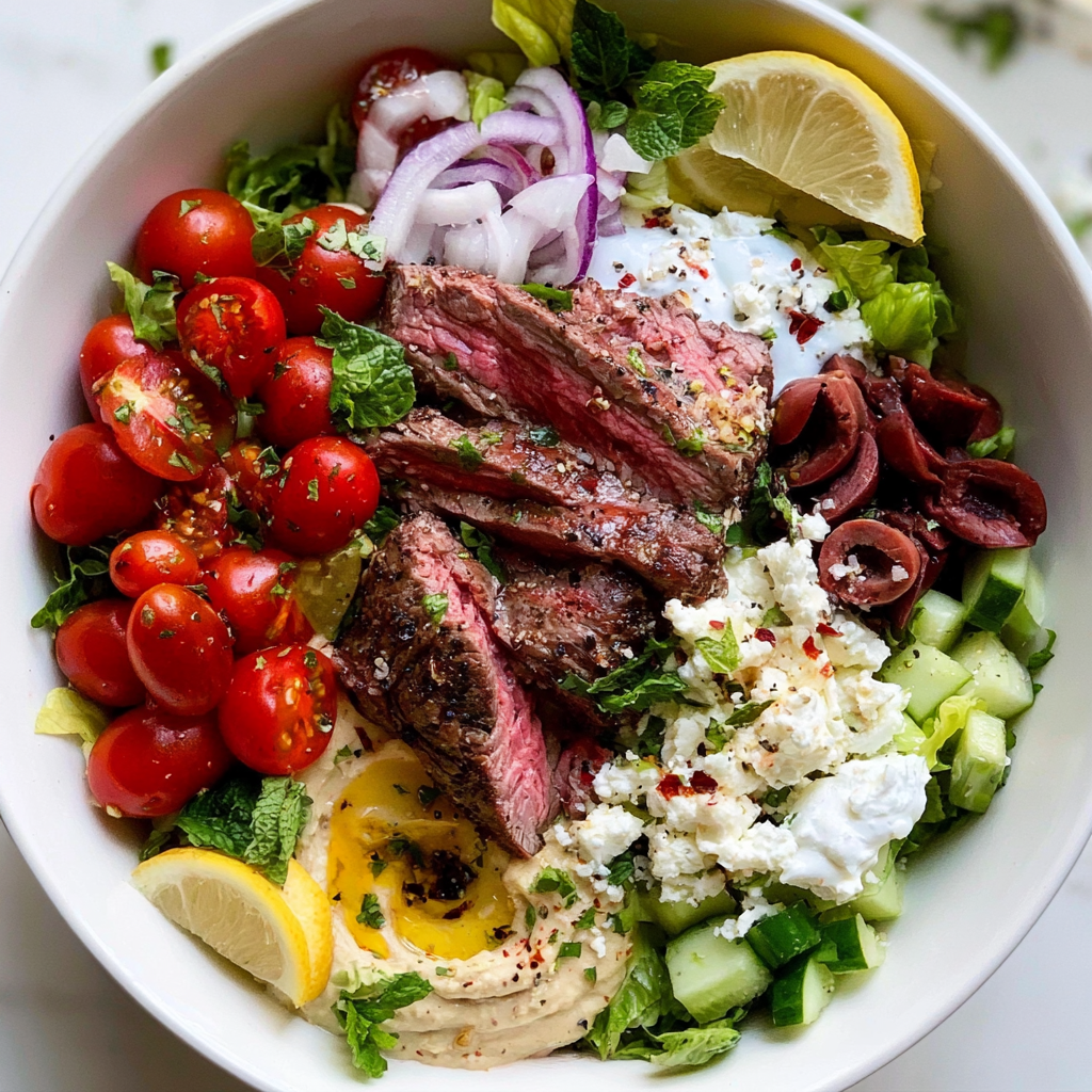 Mediterranean Steak Bowl Recipe for Easy Dinners 3 0 0