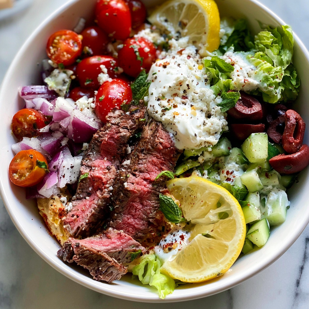 Mediterranean Steak Bowl Recipe for Easy Dinners 4 0 1